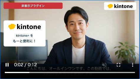 動画再生プラグインで動画を表示したkintone実画面